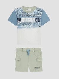 Eco Active Logo Tee and Shorts Set (0-24M)