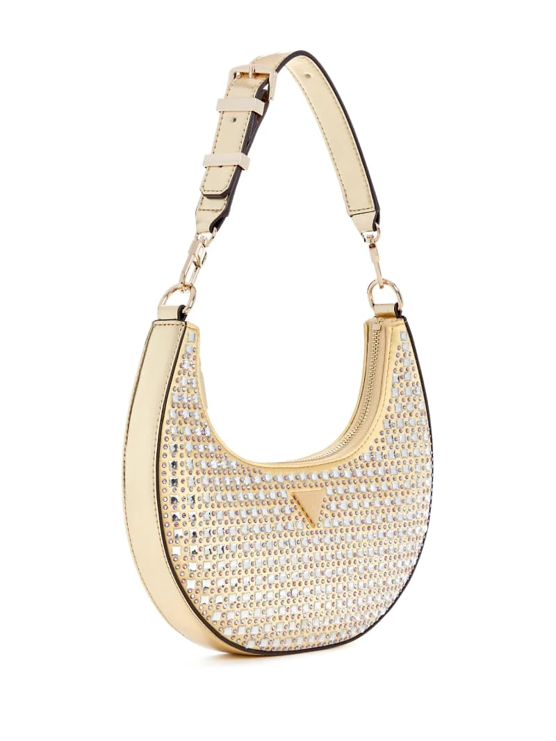 Lua Rhinestone Small Hobo Bag