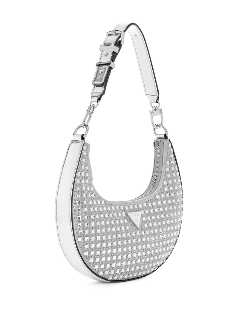 Lua Rhinestone Small Hobo Bag
