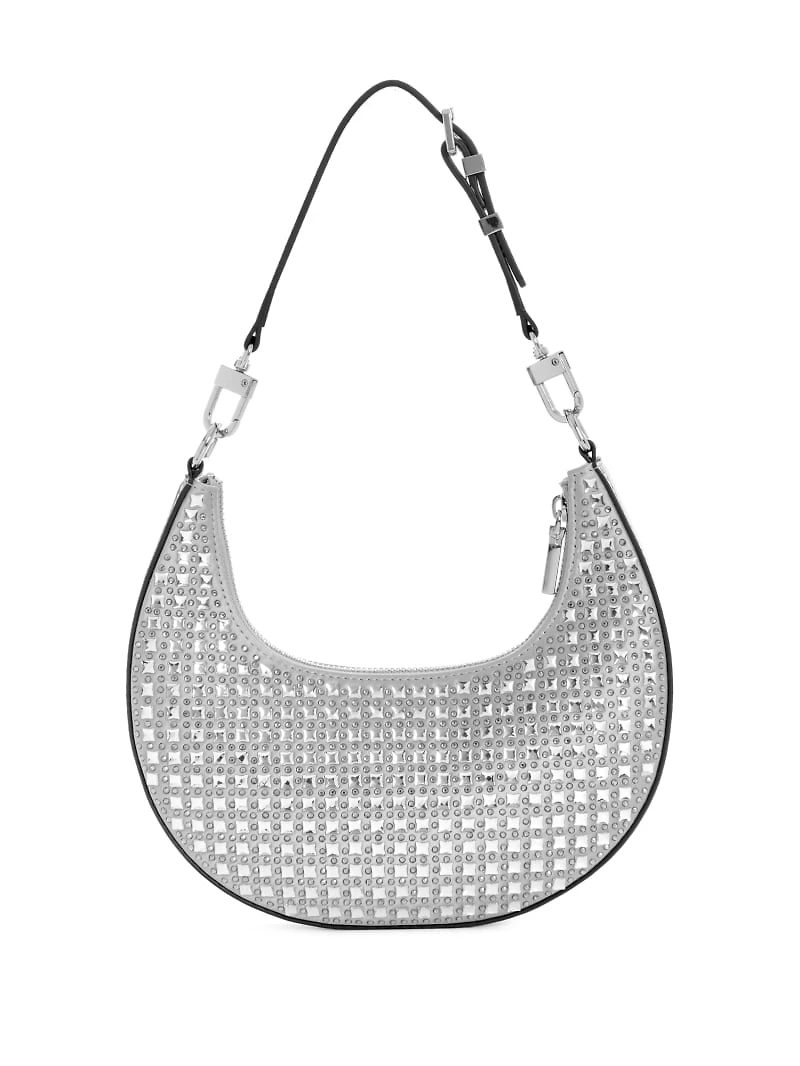 Lua Rhinestone Small Hobo Bag