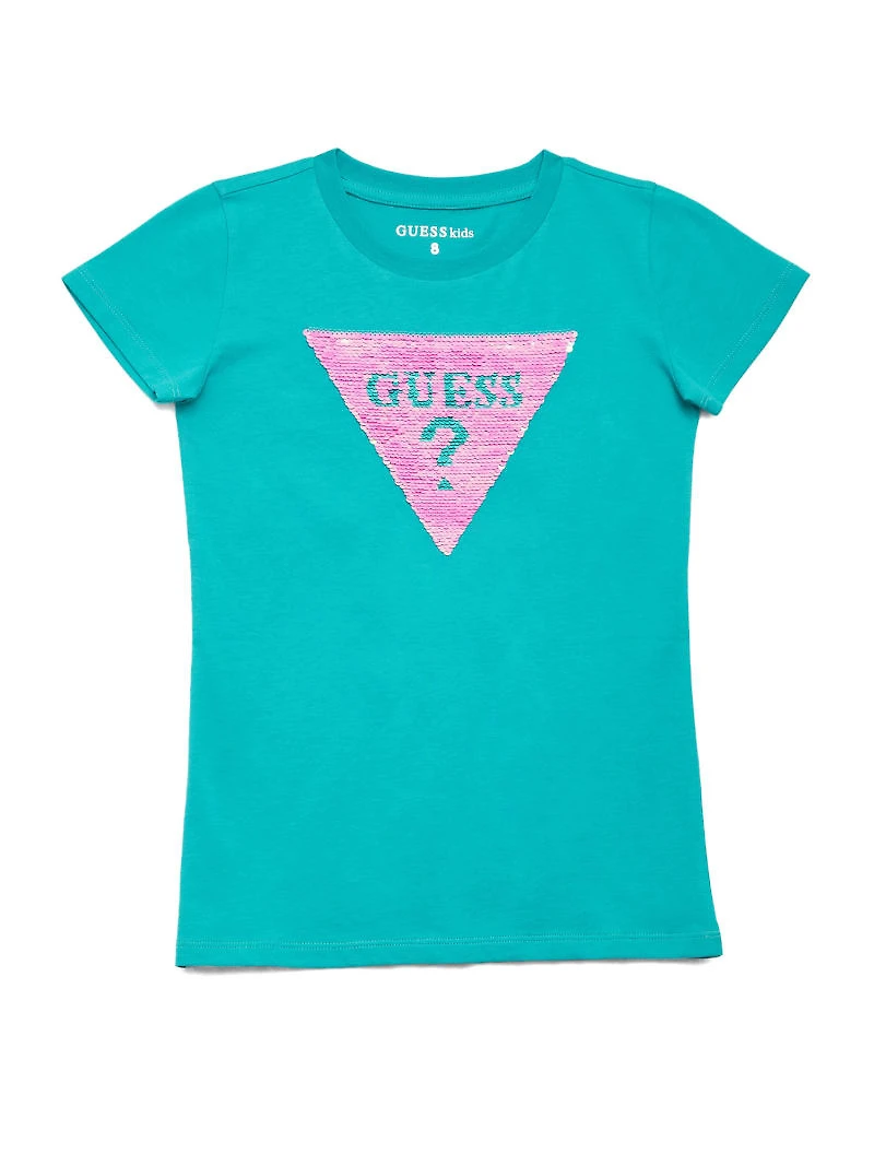 Beatrix Reversible Sequin Logo Tee (7-16