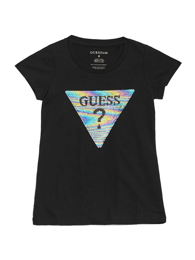 Beatrix Reversible Sequin Logo Tee (7-16