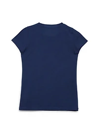 Rhinestone Chain Mesh Logo Tee (7-14)