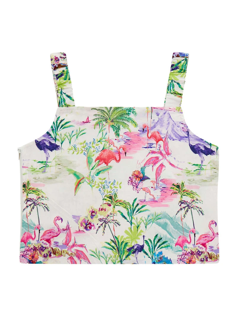 Tropical Poplin Top (7-16)