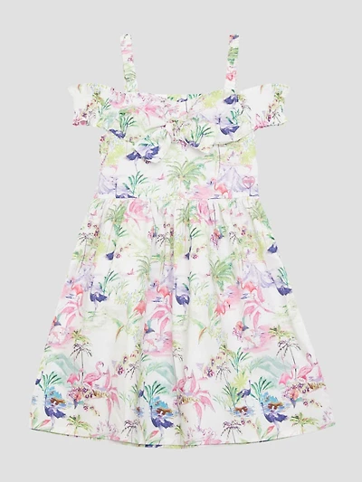 Poplin Off-the-Shoulder Dress (7-16)