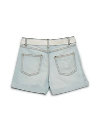 Leslie Rhinestone Denim Shorts (7-14)