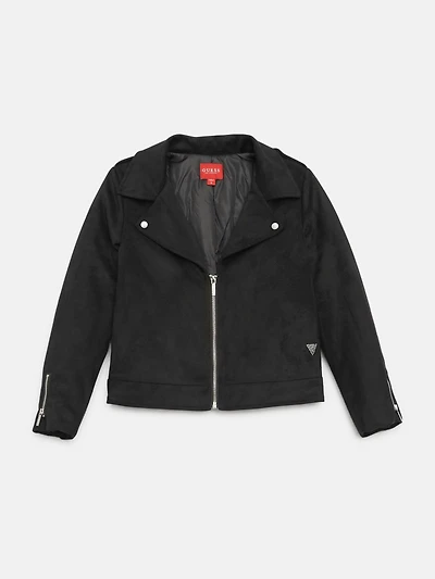 Mari Moto Faux-Suede Jacket (7-14)