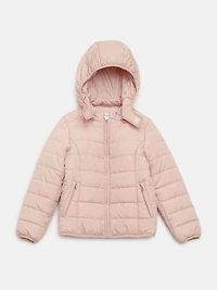 Short Glitter Puffer Jacket (7-14)