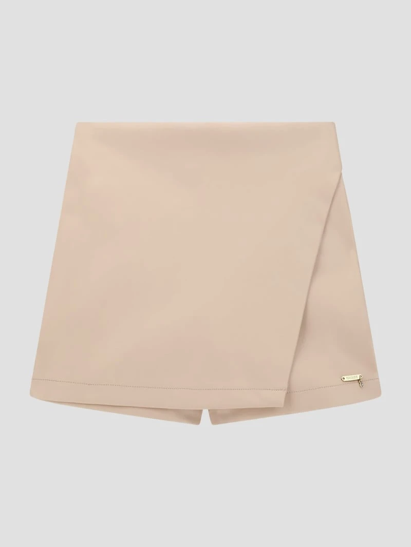 Faux-Leather Skort (7-16)