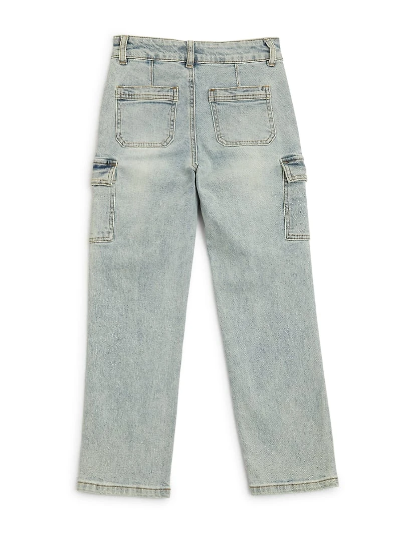 Hailey Straight Cargo Jeans (7-16)