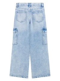 Eco Denim Cargo Pants (7-16)