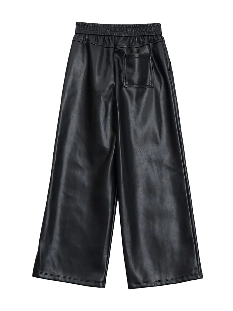 Joy Faux-Leather Wide-Leg Pants (7-14)