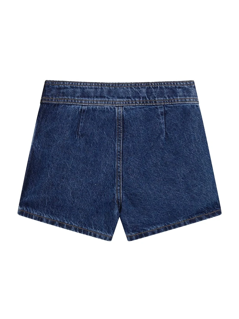 Lurex Denim Pleated Skort (7-16)