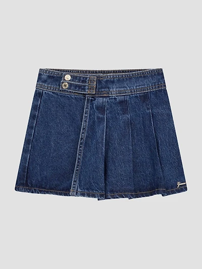 Lurex Denim Pleated Skort (7-16)