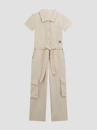 Twill Cargo Jumpsuit (7-16)