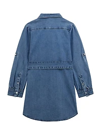Belted Denim Shirt Dress (7-16)