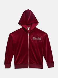 Velour Full-Zip Hoodie (7-14