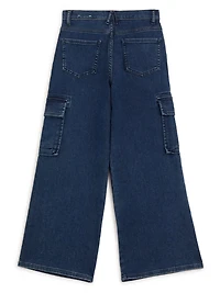 Angelique Wide-Leg Cargo Jeans (7-16