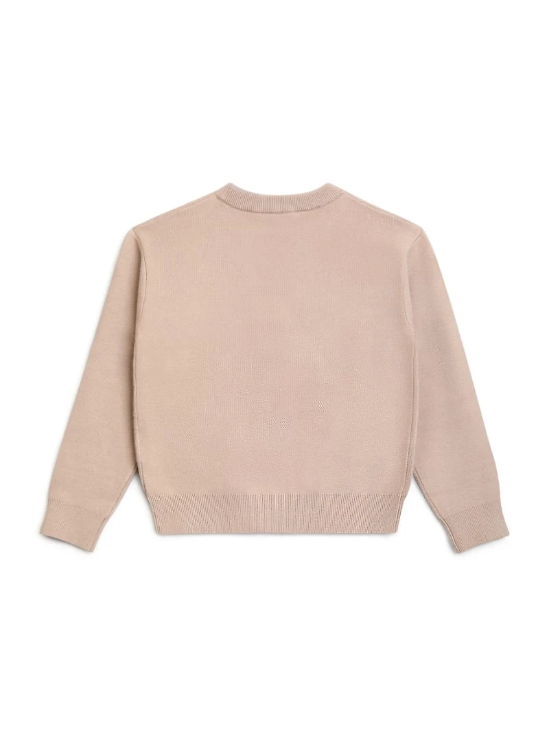 Cute Sequined Rhinestone Sweater (7-14