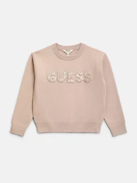 Cute Sequined Rhinestone Sweater (7-14