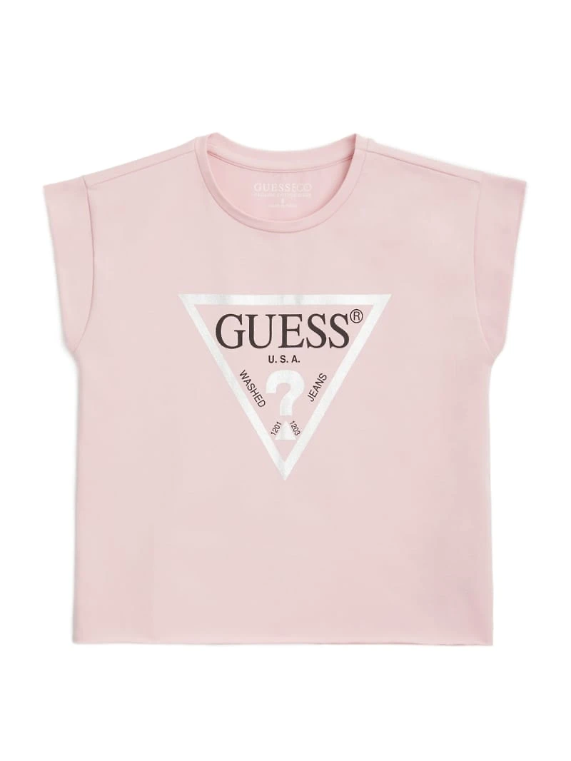 Eco Cropped Glitter Logo Tee (7-16)