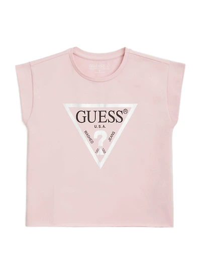 Eco Cropped Glitter Logo Tee (7-16)