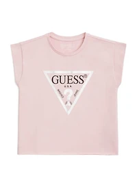 Eco Cropped Glitter Logo Tee (7-16)