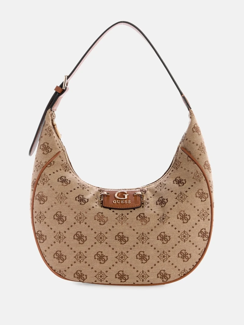Neda Jacquard Logo Hobo Bag