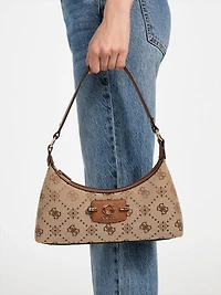 Neda Jacquard Logo Shoulder Bag
