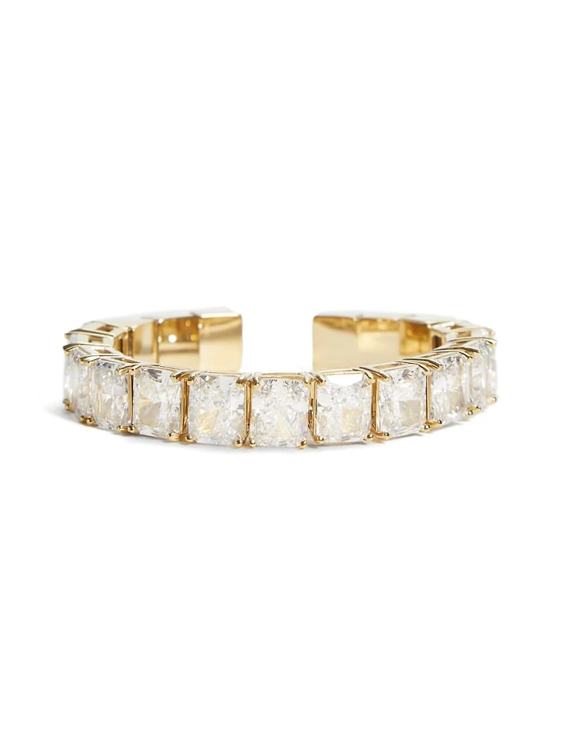 Gold-Tone Crushed Ice Bangle