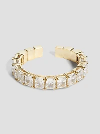 Gold-Tone Crushed Ice Bangle