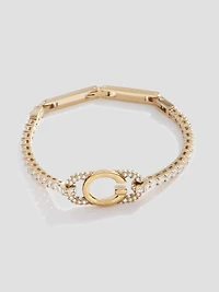 Gold-Tone Signature Tennis Bracelet