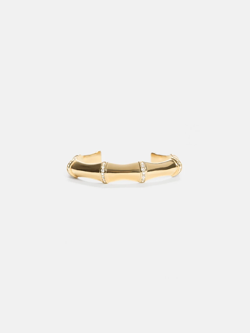 Gold-Tone Bamboo Cuff Bracelet