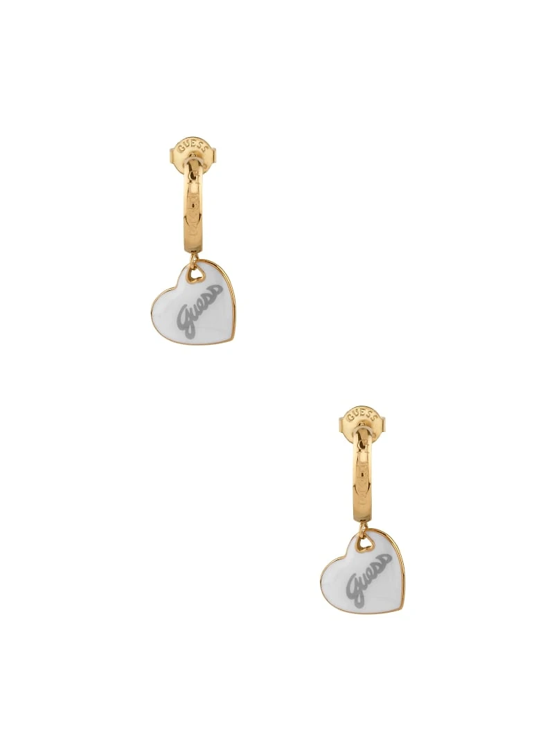 Gold-Tone Heart Huggie Hoop Earrings