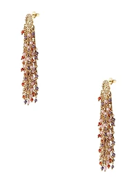 Gold-Tone Quattro G and Multi Fringe Earrings