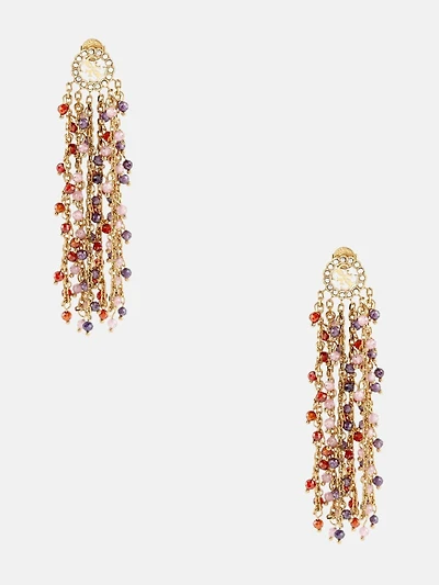 Gold-Tone Quattro G and Multi Fringe Earrings
