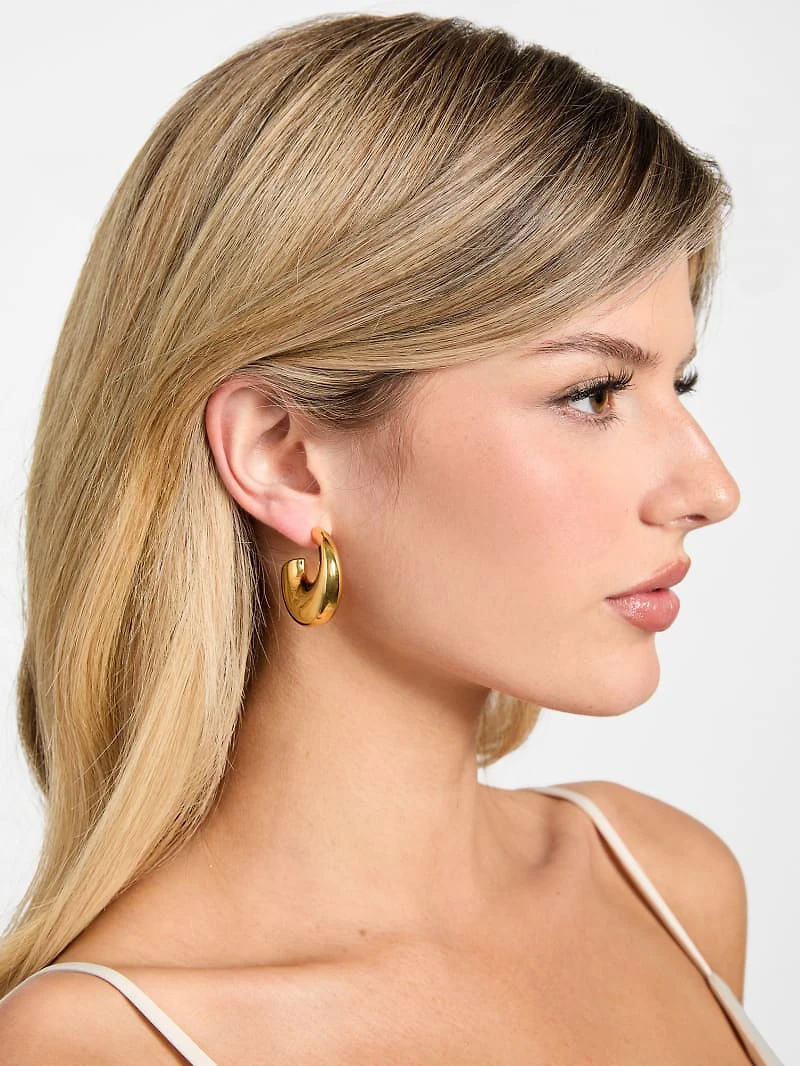 Gold-Tone Lightweight Hoop Earring