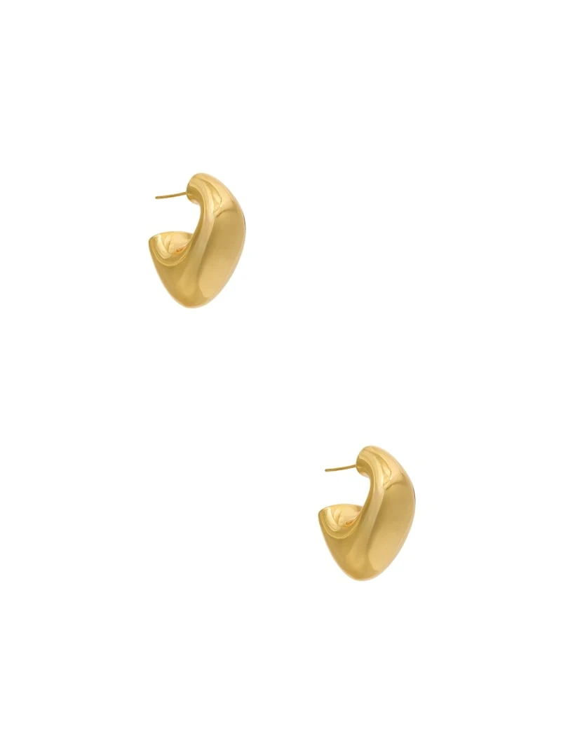 Gold-Tone Sculpted Hoop Earrings
