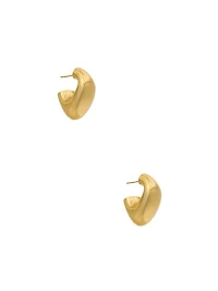 Gold-Tone Sculpted Hoop Earrings