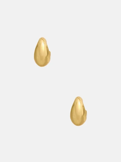 Gold-Tone Sculpted Hoop Earrings