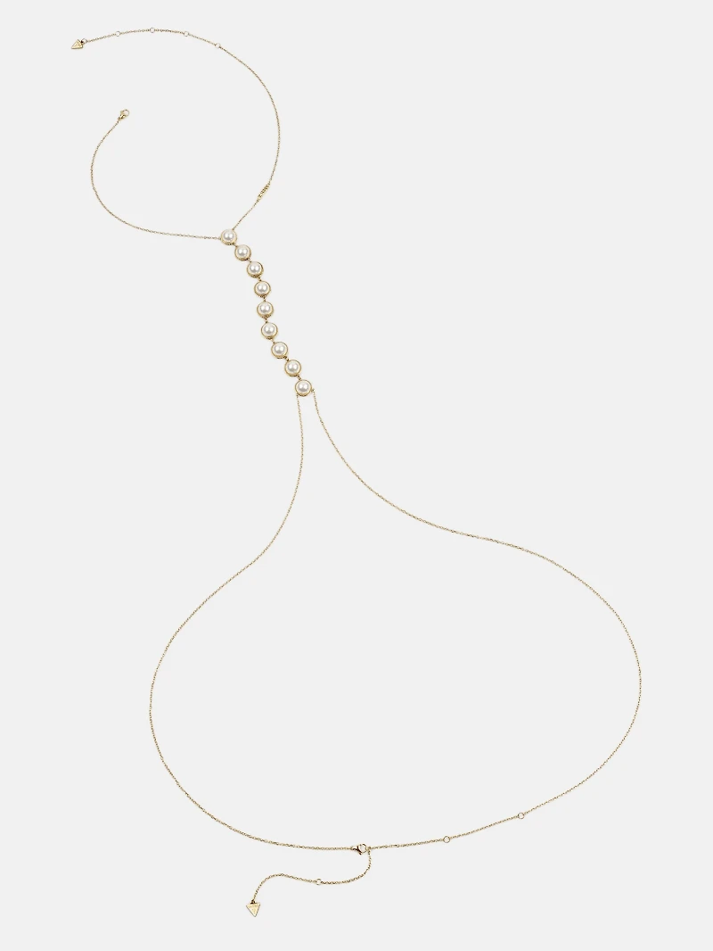 Gold-Tone Faux-Pearl Body Chain