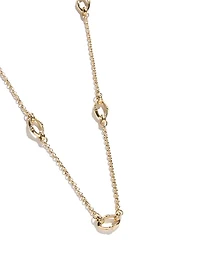 Gold-Tone Bamboo Linked Chain Necklace