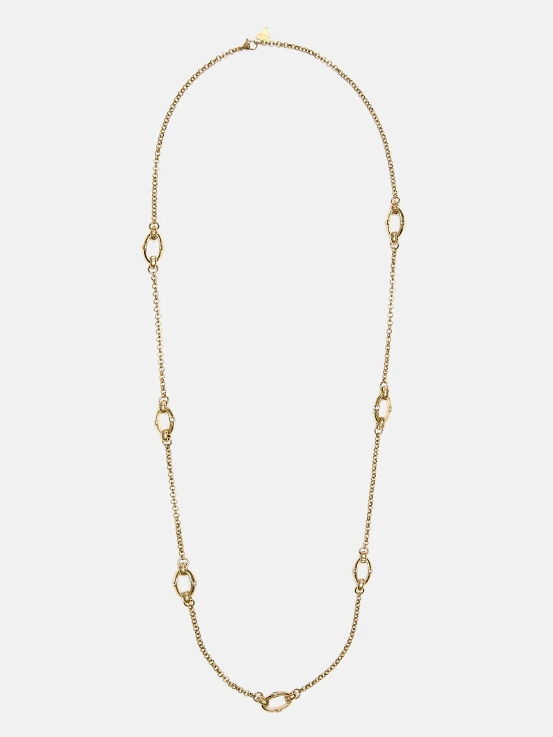 Gold-Tone Bamboo Linked Chain Necklace