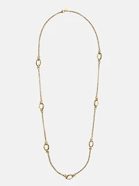 Gold-Tone Bamboo Linked Chain Necklace