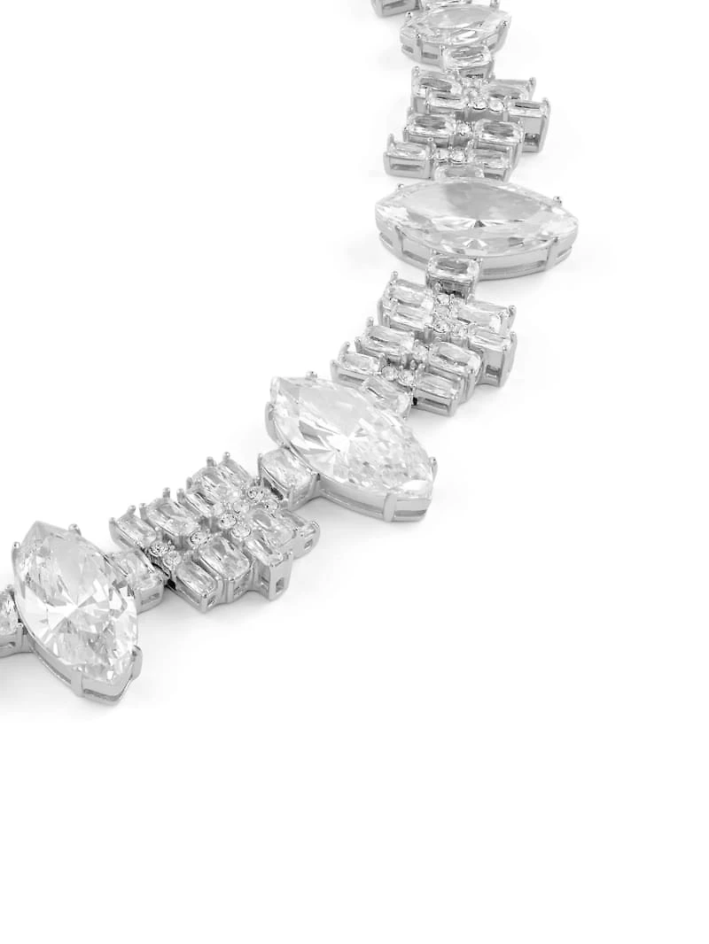 Silver-Tone Chandelier Necklace