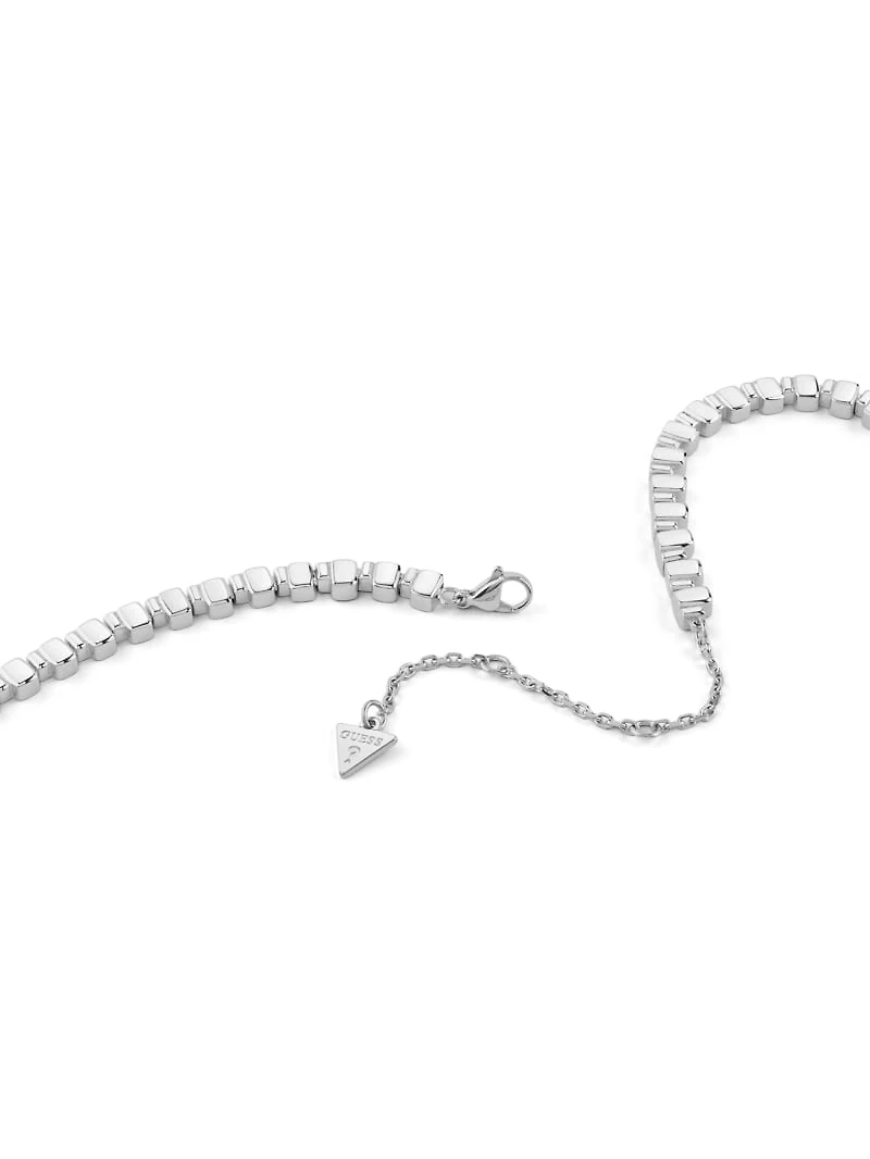 Silver-Tone Chandelier Necklace
