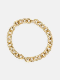 Gold-Tone Pavé Link Necklace