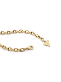 Gold-Tone Pavé Padlock Necklace
