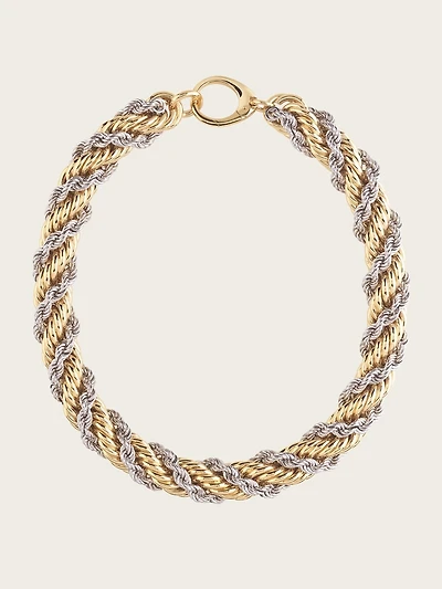 Mixed Metal Double Rope Necklace