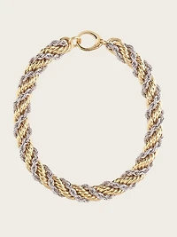 Mixed Metal Double Rope Necklace